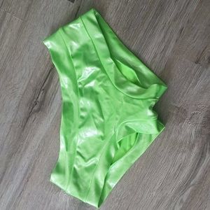 Cleo pole dance shorts green metallic